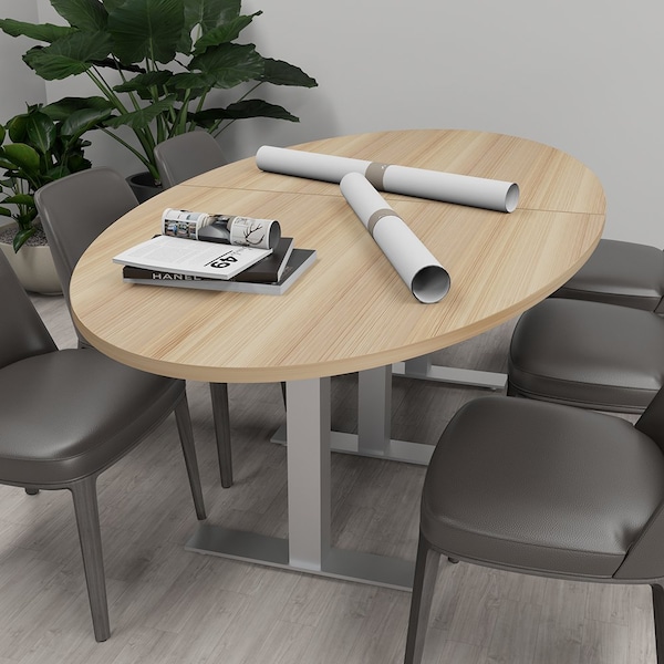 45 in W, 96 in L, 29 in H, Engineered Wood Top, White